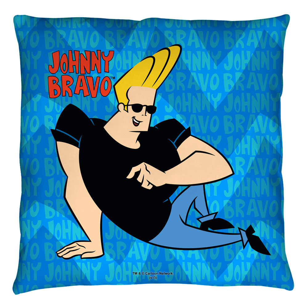 JOHNNY BRAVO/LOGO REPEAT - THROW PILLOW