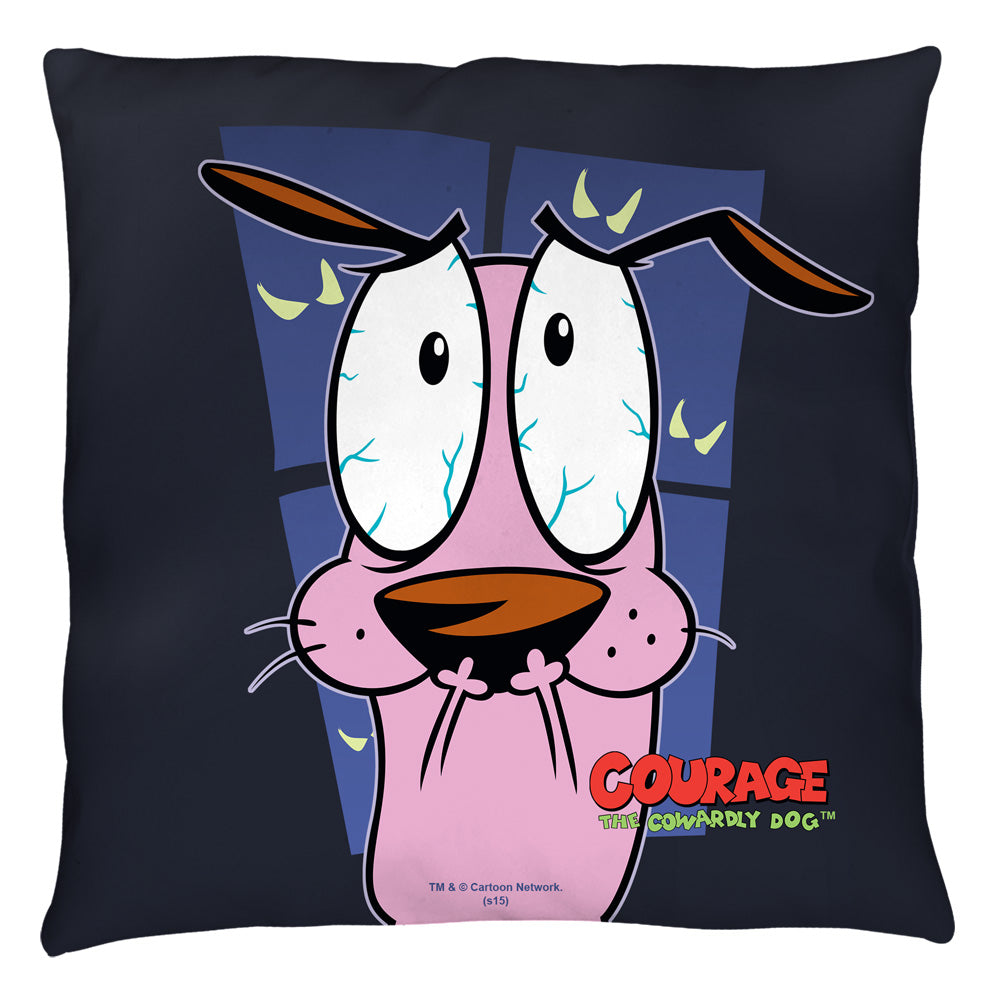 COURAGE THE COWARDLY DOG/WINDOW - THROW PILLOW