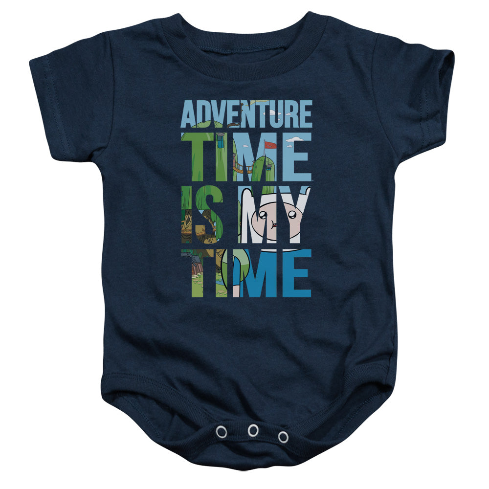 ADVENTURE TIME/MY TIME - INFANT SNAPSUIT - NAVY