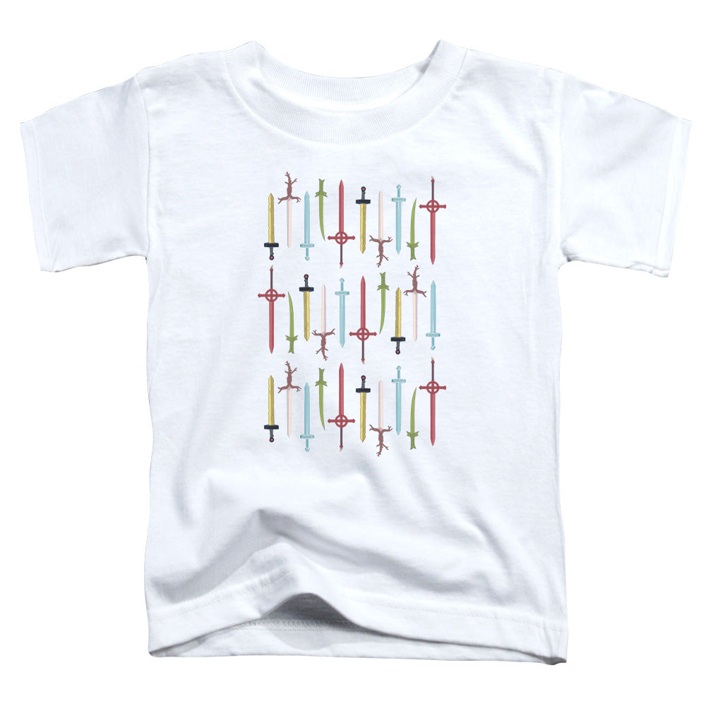 ADVENTURE TIME/SWORDS - S/S TODDLER TEE - WHITE