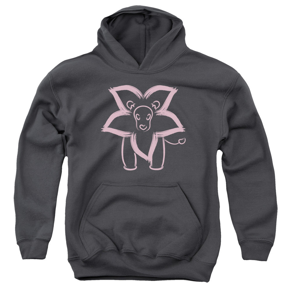 STEVEN UNIVERSE/LION - YOUTH PULLOVER HOODIE - CHARCOAL