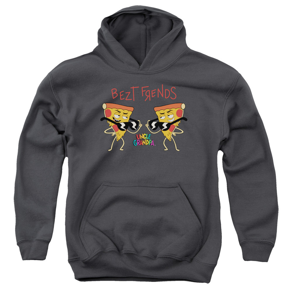 UNCLE GRANDPA/BEZT FRENDS - YOUTH PULLOVER HOODIE - CHARCOAL