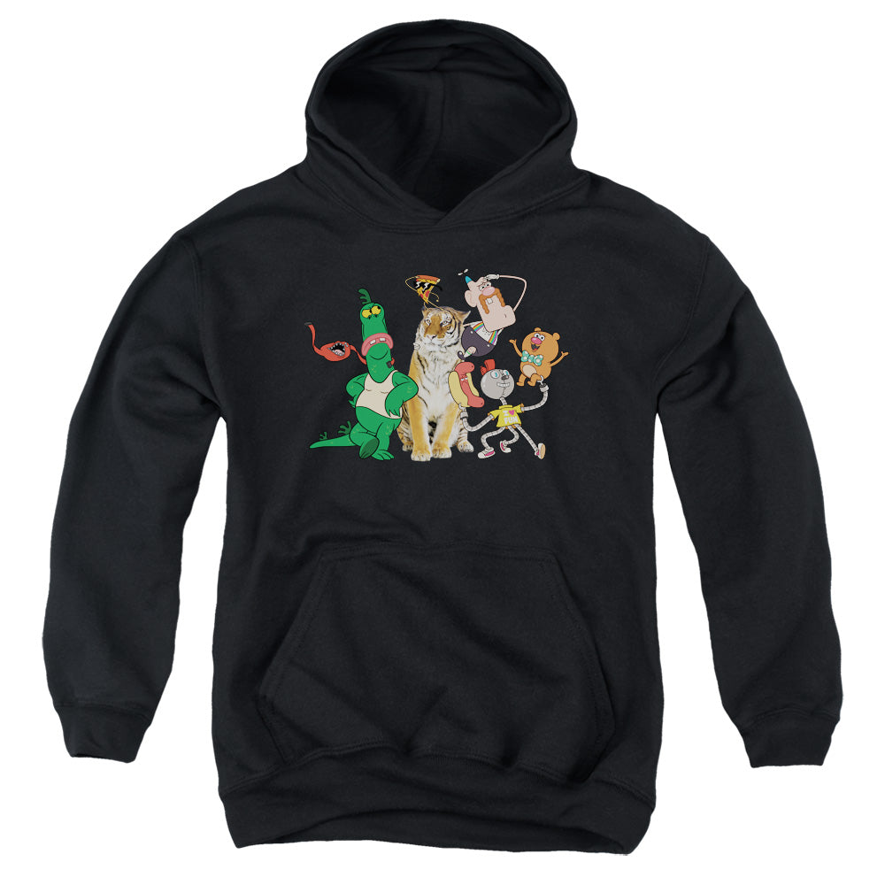 UNCLE GRANDPA/GROUP - YOUTH PULLOVER HOODIE - BLACK