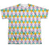 ADVENTURE TIME/HEXAGON PATTERN (FRONT/BACK PRINT) - S/S YOUTH POLY CREW - MULTI