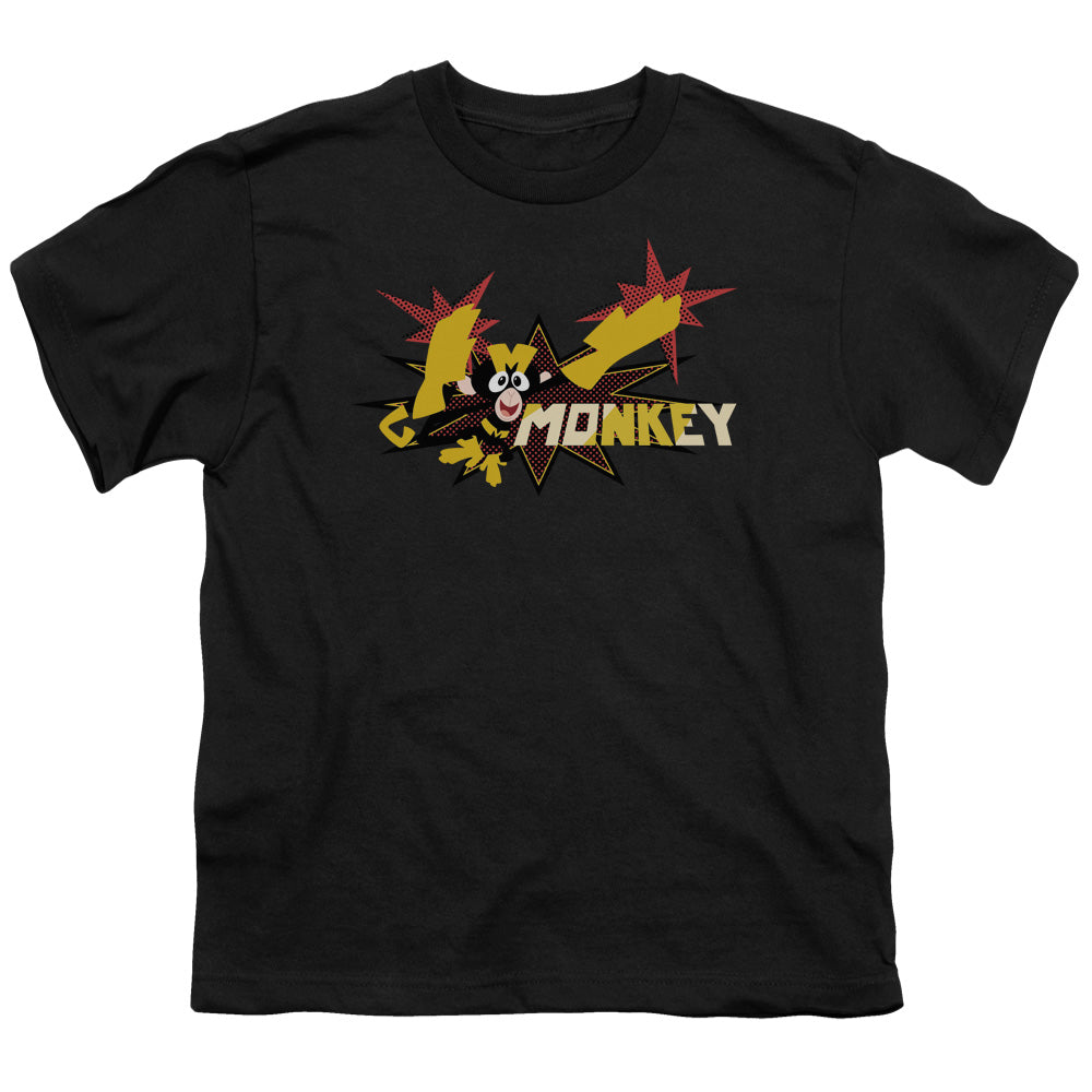 DEXTERS LABORATORY/MONKEY - S/S YOUTH 18/1 - BLACK