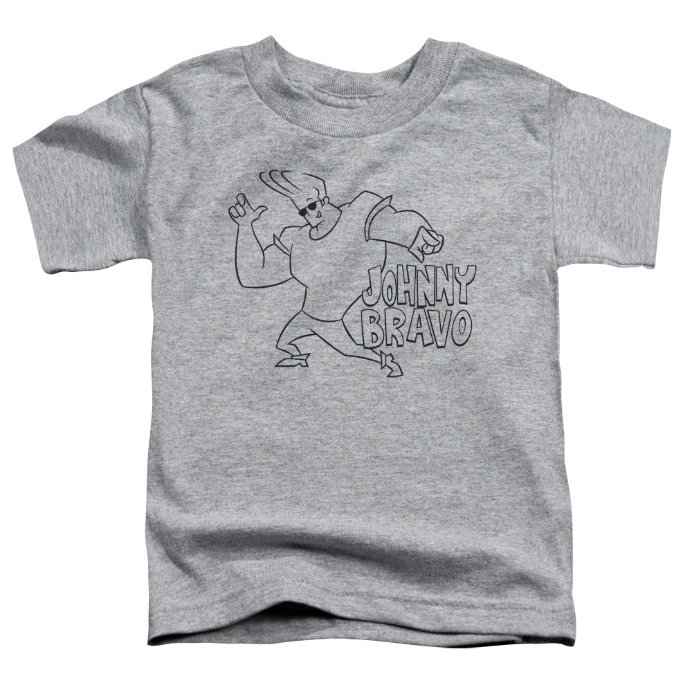 JOHNNY BRAVO/JB LINE ART - S/S TODDLER TEE - ATHLETIC HEATHER