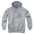 JOHNNY BRAVO/JB LINE ART - YOUTH PULLOVER HOODIE - ATHLETIC HEATHER