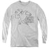 JOHNNY BRAVO/JB LINE ART - YOUTH LONG SLEEVE TEE - ATHLETIC HEATHER