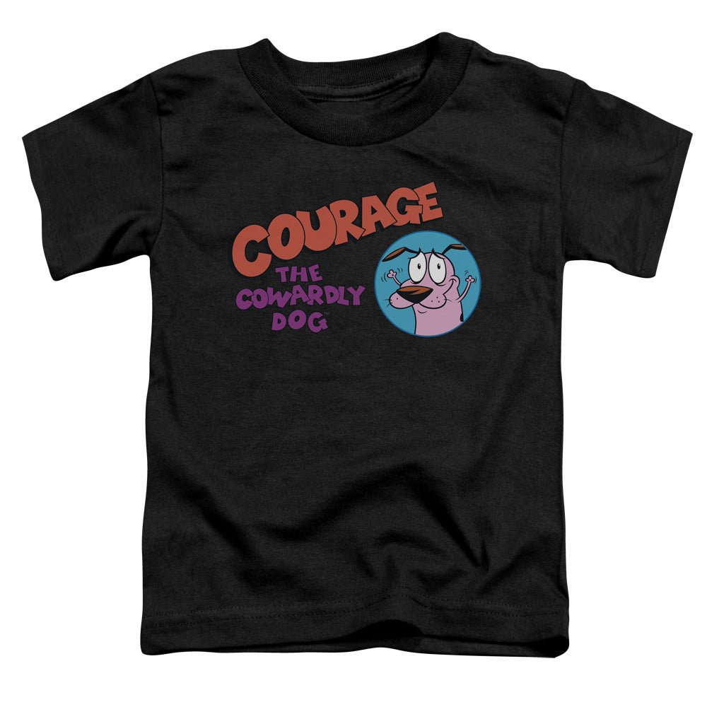 COURAGE THE COWARDLY DOG/COURAGE LOGO - S/S TODDLER TEE - BLACK