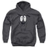 COURAGE THE COWARDLY DOG/SCARED - YOUTH PULLOVER HOODIE - CHARCOAL
