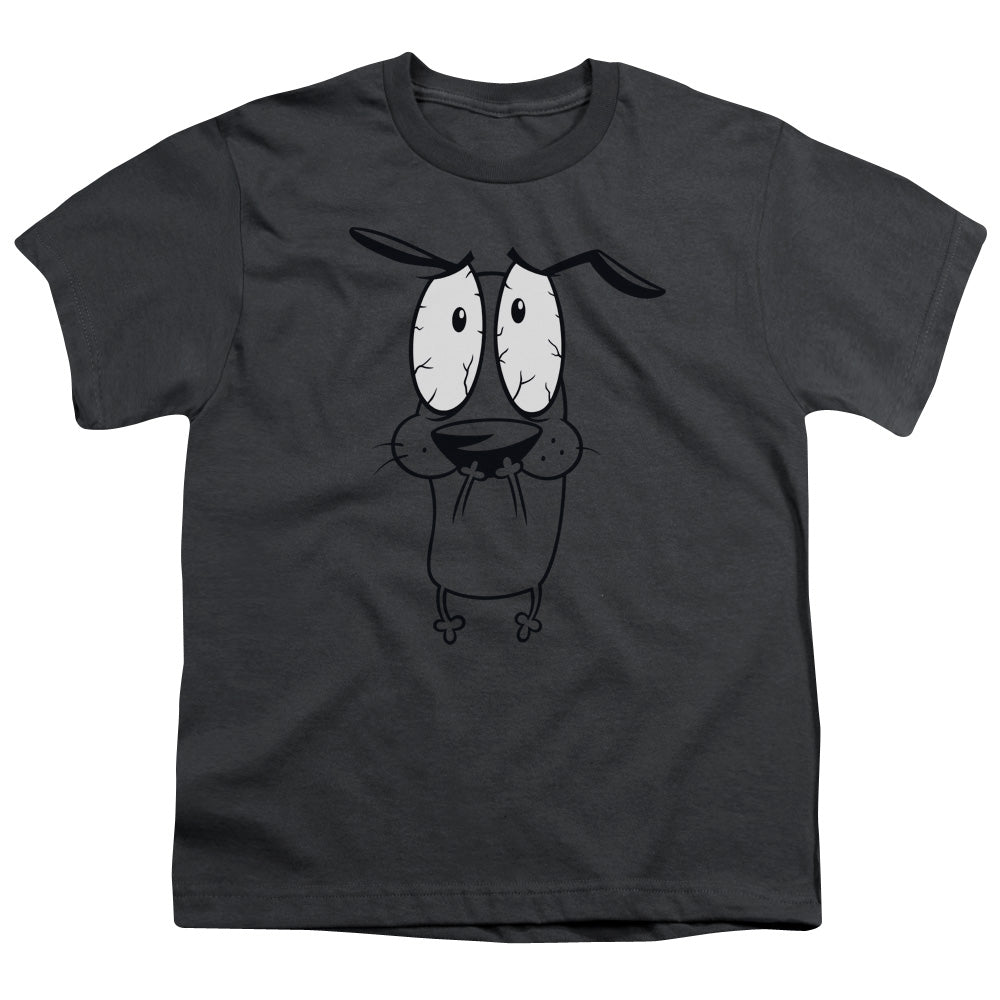 COURAGE THE COWARDLY DOG/SCARED - S/S YOUTH 18/1 - CHARCOAL