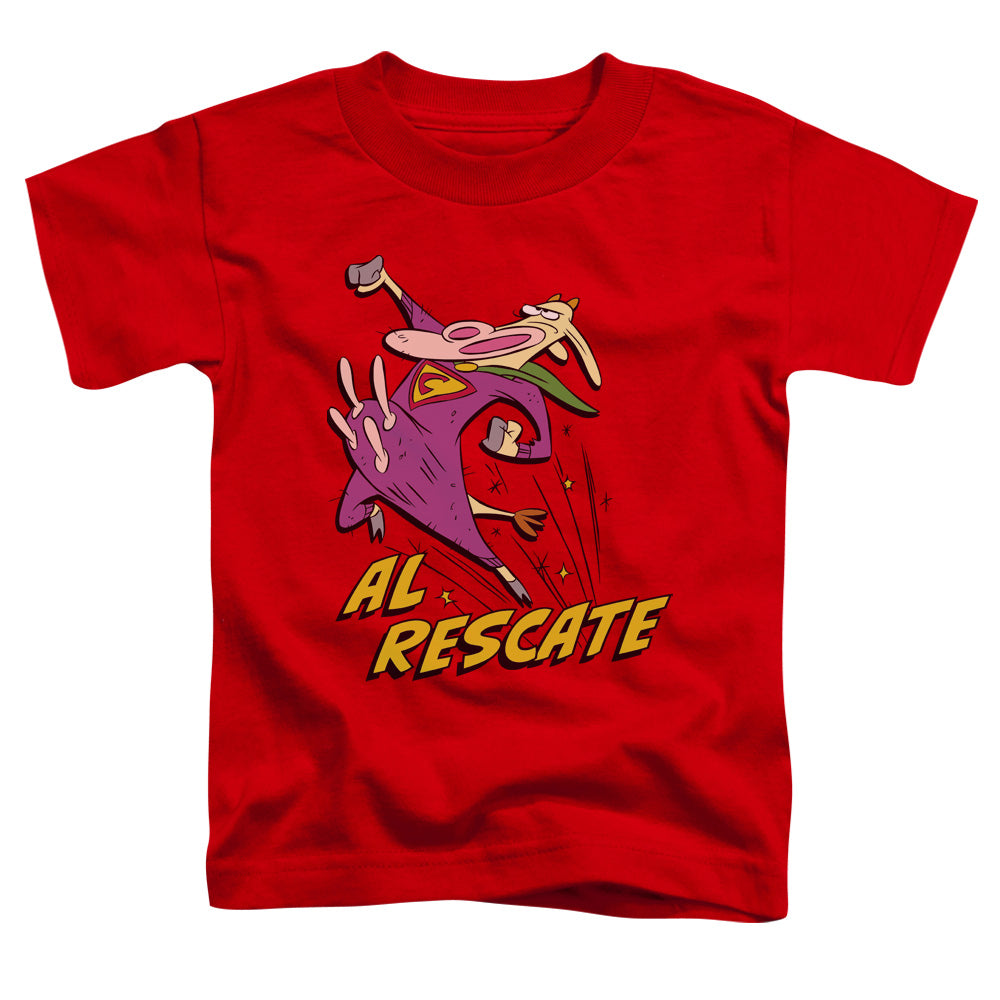 COW AND CHICKEN/AL RESCATE - S/S TODDLER TEE - RED