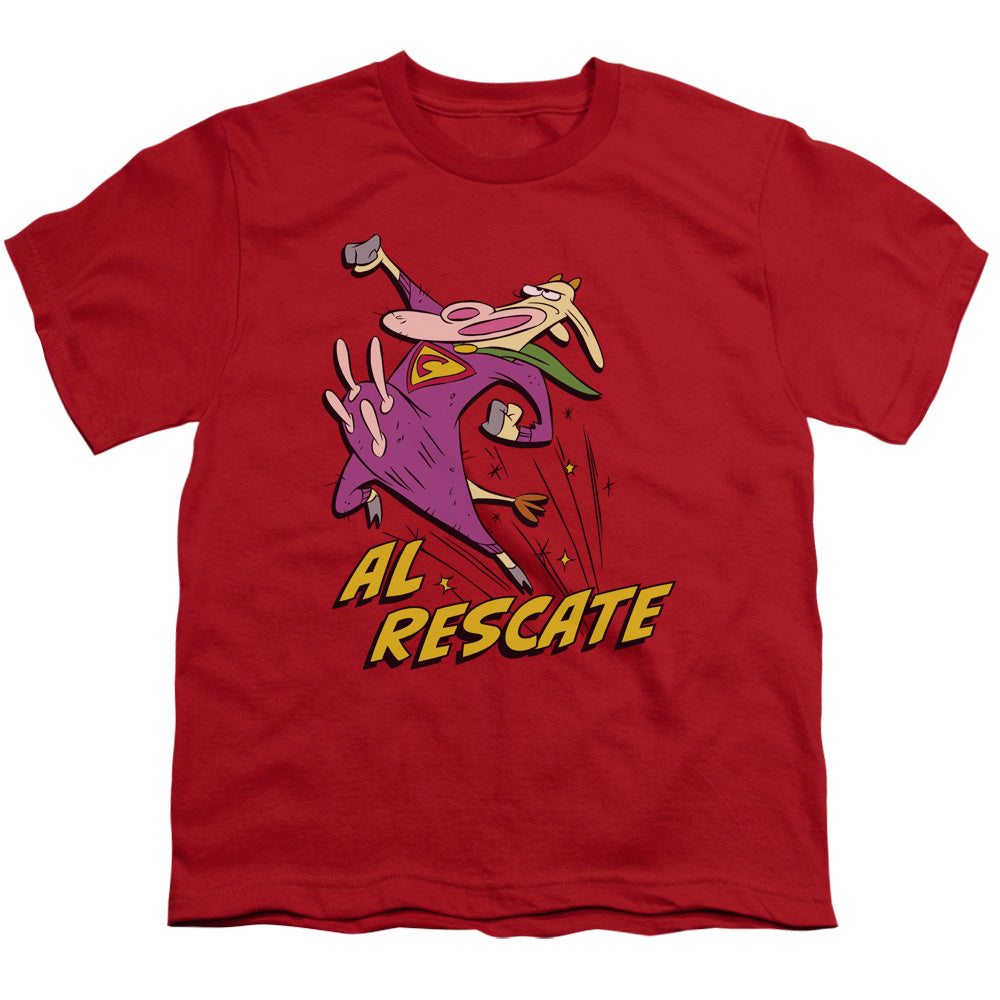 COW AND CHICKEN/AL RESCATE - S/S YOUTH 18/1 - RED