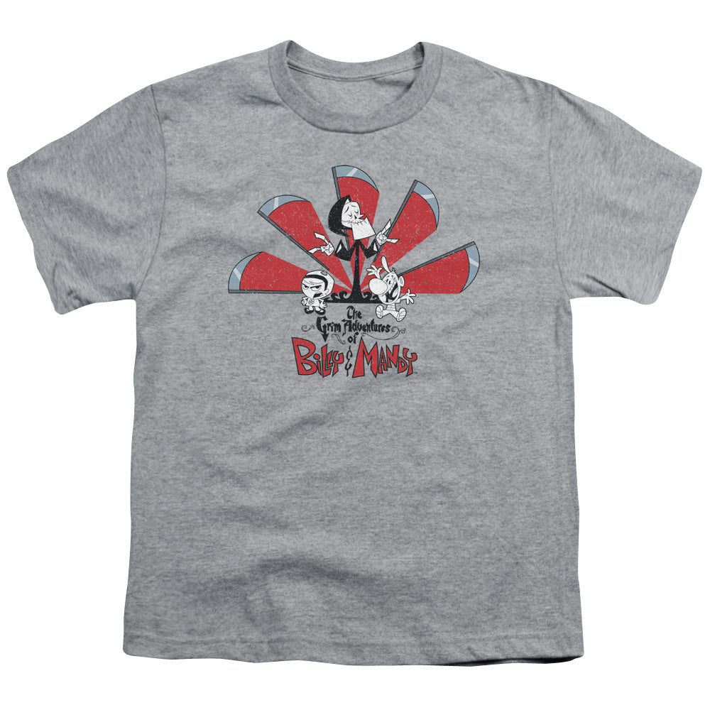 GRIM ADVENTURES OF BILLY AND MANDY/GRIM ADVENTURES - S/S YOUTH 18/1 - ATHLETIC HEATHER