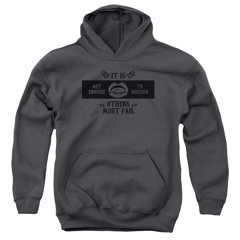GRIM ADVENTURES OF BILLY AND MANDY/MANDY - YOUTH PULLOVER HOODIE - CHARCOAL