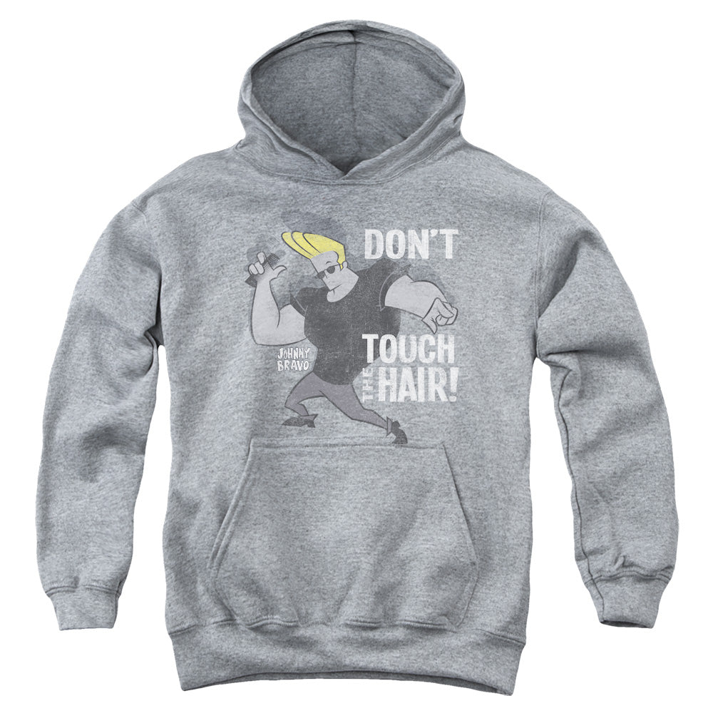 JOHNNY BRAVO/HAIR - YOUTH PULLOVER HOODIE - ATHLETIC HEATHER