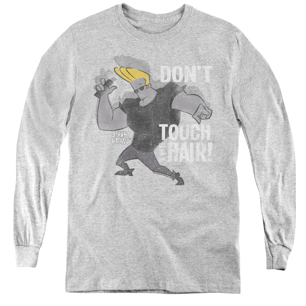 JOHNNY BRAVO/HAIR - YOUTH LONG SLEEVE TEE - ATHLETIC HEATHER
