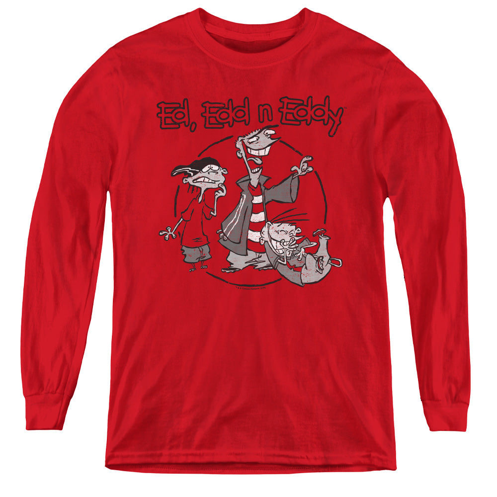 ED EDD N EDDY/GANG - YOUTH LONG SLEEVE TEE - RED
