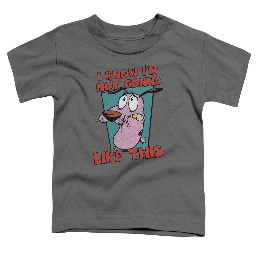COURAGE THE COWARDLY DOG/NOT GONNA LIKE - S/S TODDLER TEE - CHARCOAL