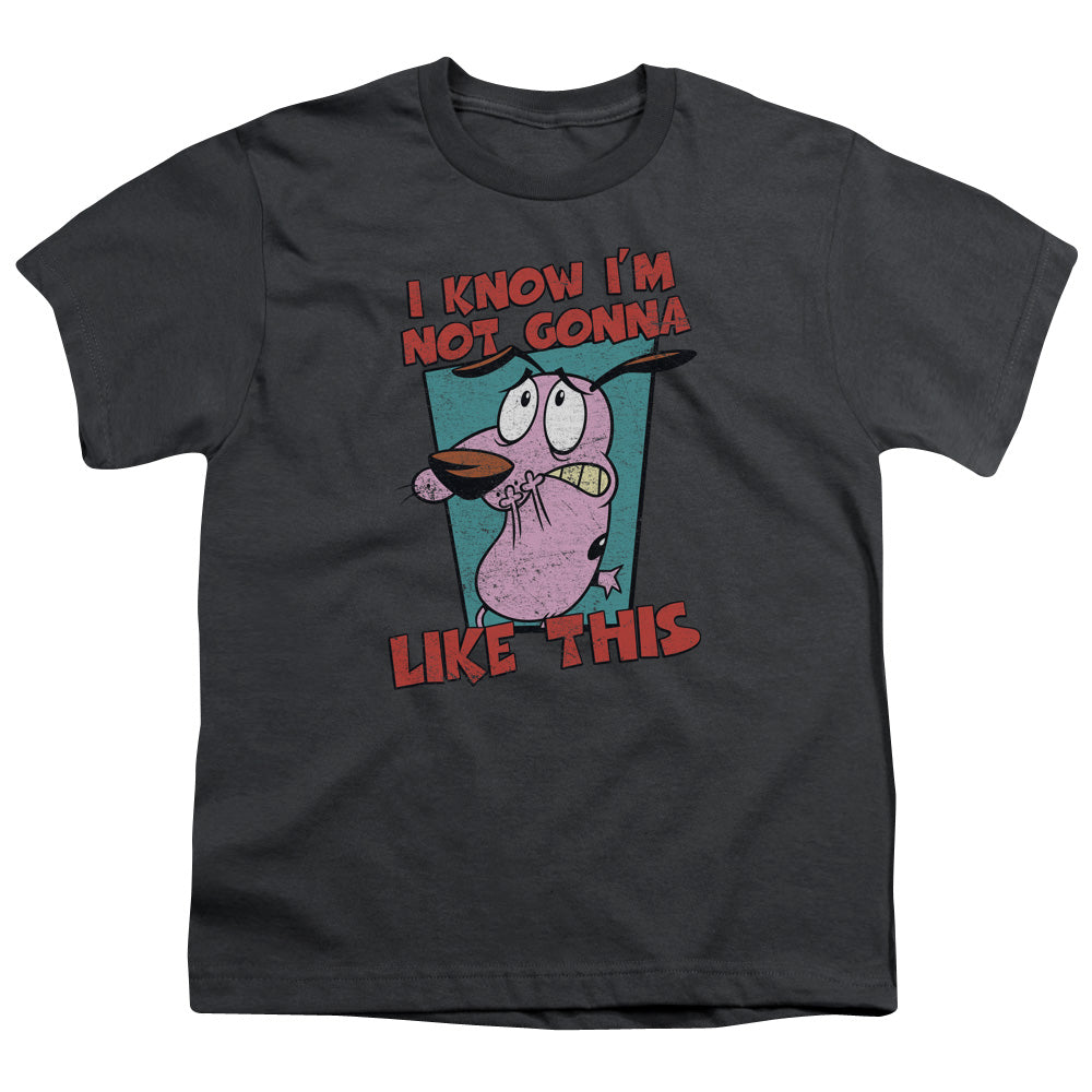 COURAGE THE COWARDLY DOG/NOT GONNA LIKE - S/S YOUTH 18/1 - CHARCOAL