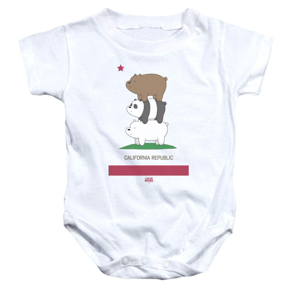WE BARE BEARS/CALI STACK - INFANT SNAPSUIT - WHITE