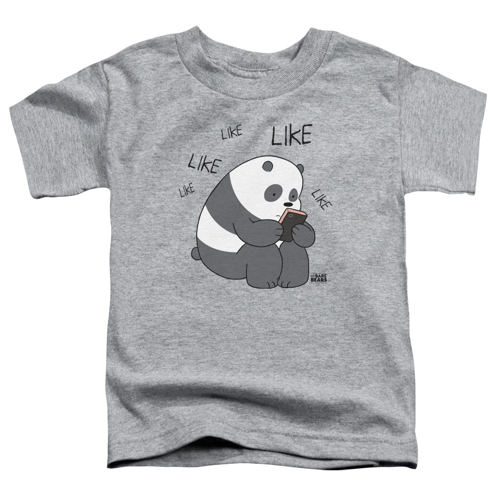 WE BARE BEARS/LIKE LIKE LIKE - S/S TODDLER TEE - ATHLETIC HEATHER