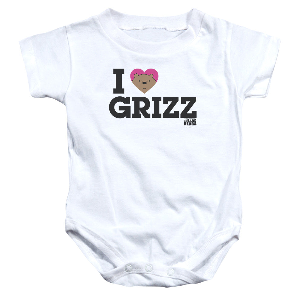WE BARE BEARS/HEART GRIZZ - INFANT SNAPSUIT - WHITE