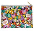 ADVENTURE TIME/STACKED STICKERS - STRAIGHT BOTTOM ACCESSORY POUCH
