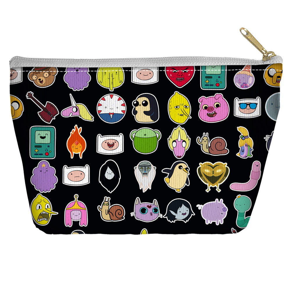 ADVENTURE TIME/STICKERS - T-BOTTOM ACCESSORY POUCH