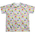 POWERPUFF GIRLS/POWERPUFF PATTERN (FRONT/BACK PRINT) - S/S YOUTH POLY CREW - MULTI