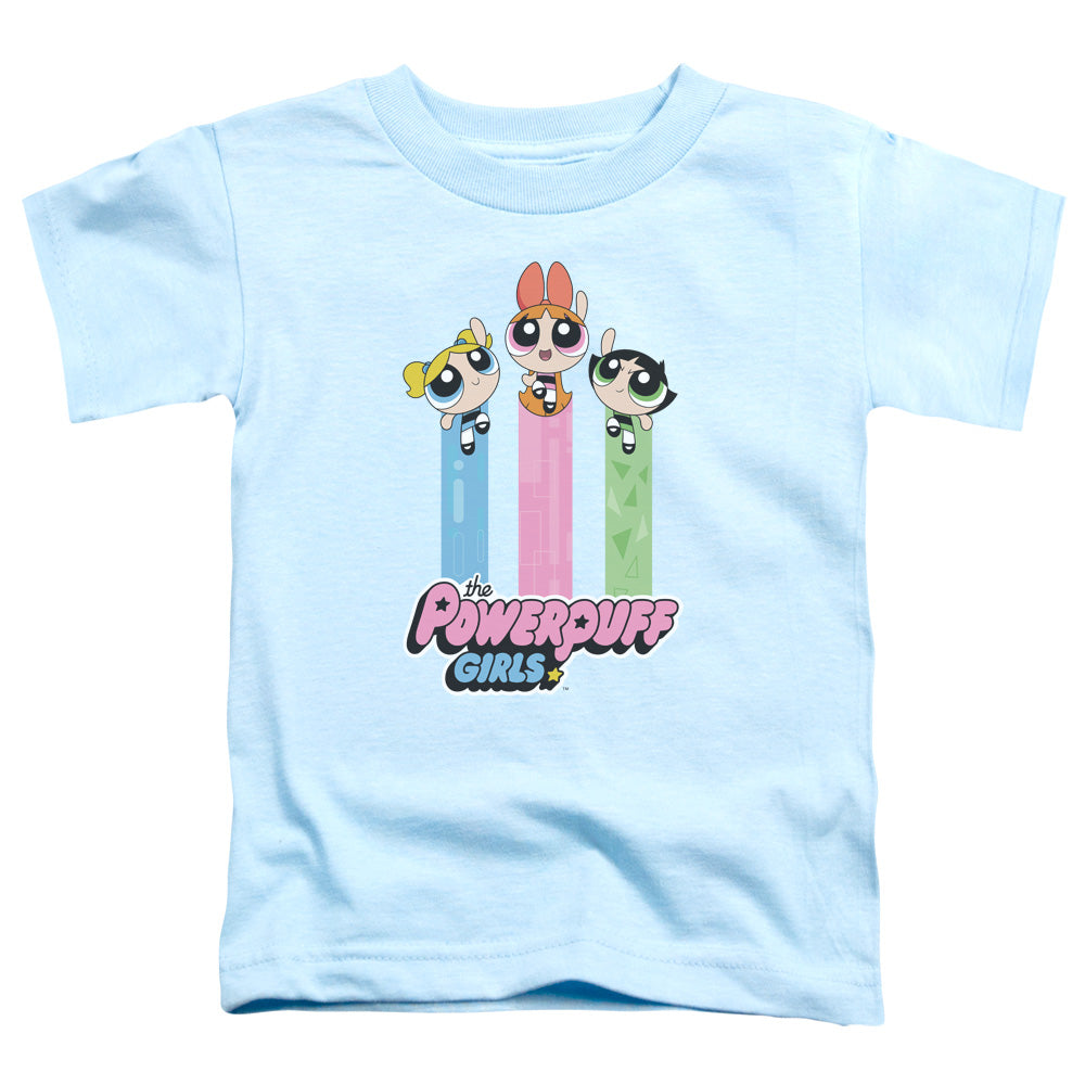 POWERPUFF GIRLS/THE GIRLS FLY - S/S TODDLER TEE - LIGHT BLUE