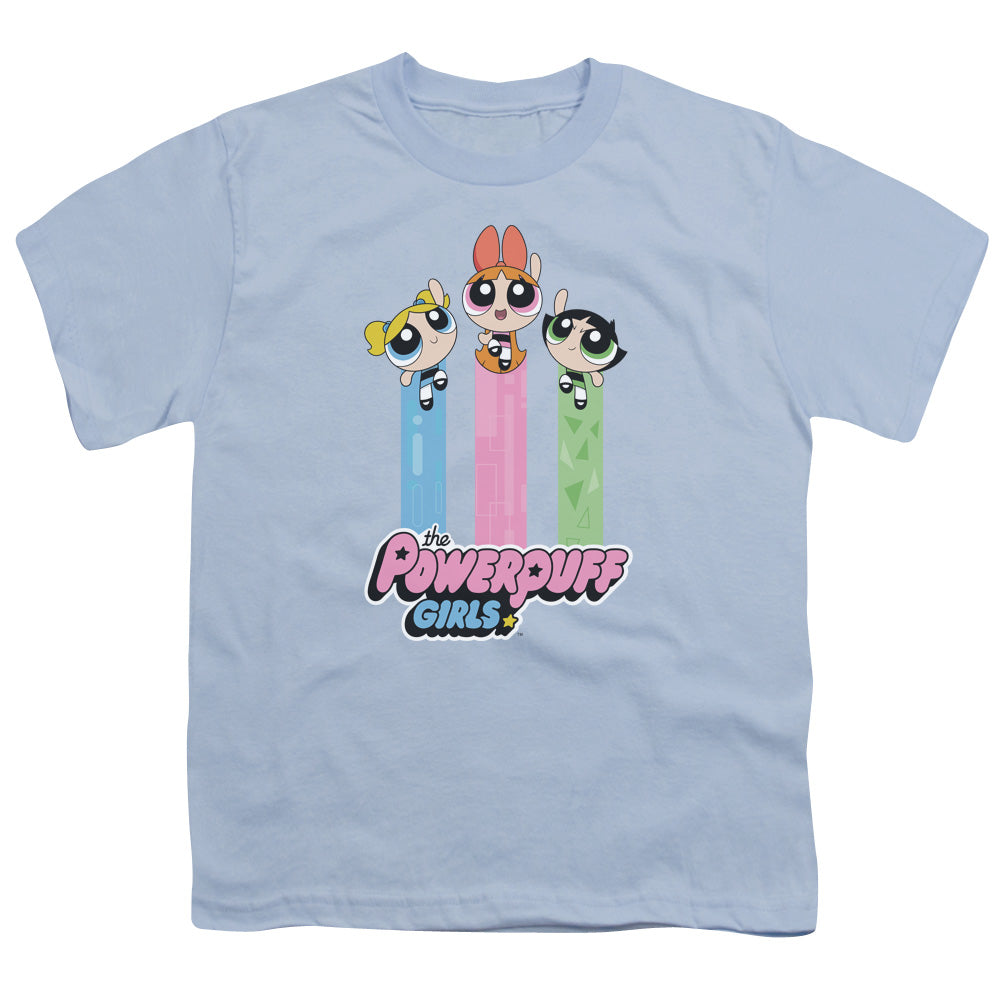 POWERPUFF GIRLS/THE GIRLS FLY - S/S YOUTH 18/1 - LIGHT BLUE