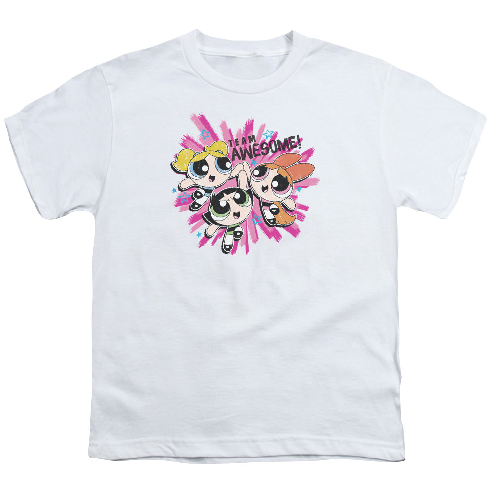 POWERPUFF GIRLS/TEAM AWESOME - S/S YOUTH 18/1 - WHITE