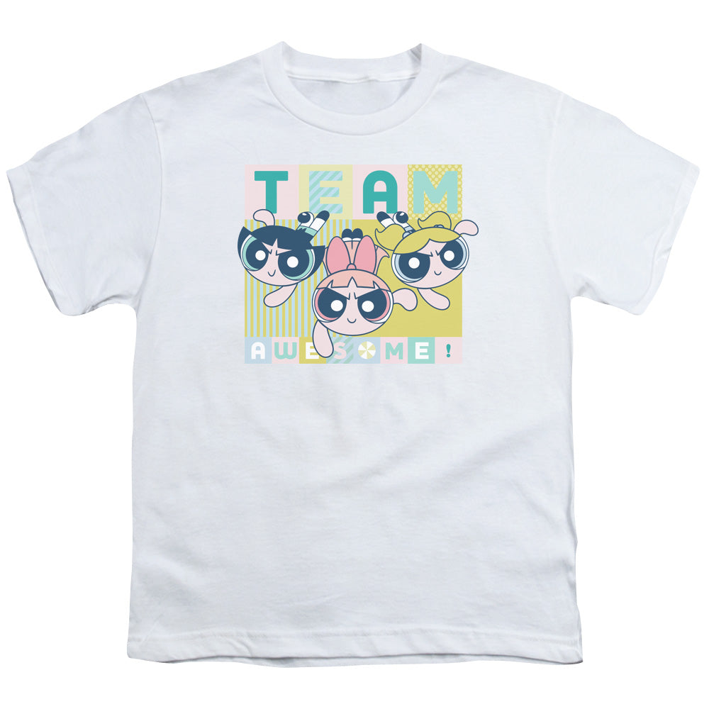POWERPUFF GIRLS/AWESOME BLOCK - S/S YOUTH 18/1 - WHITE