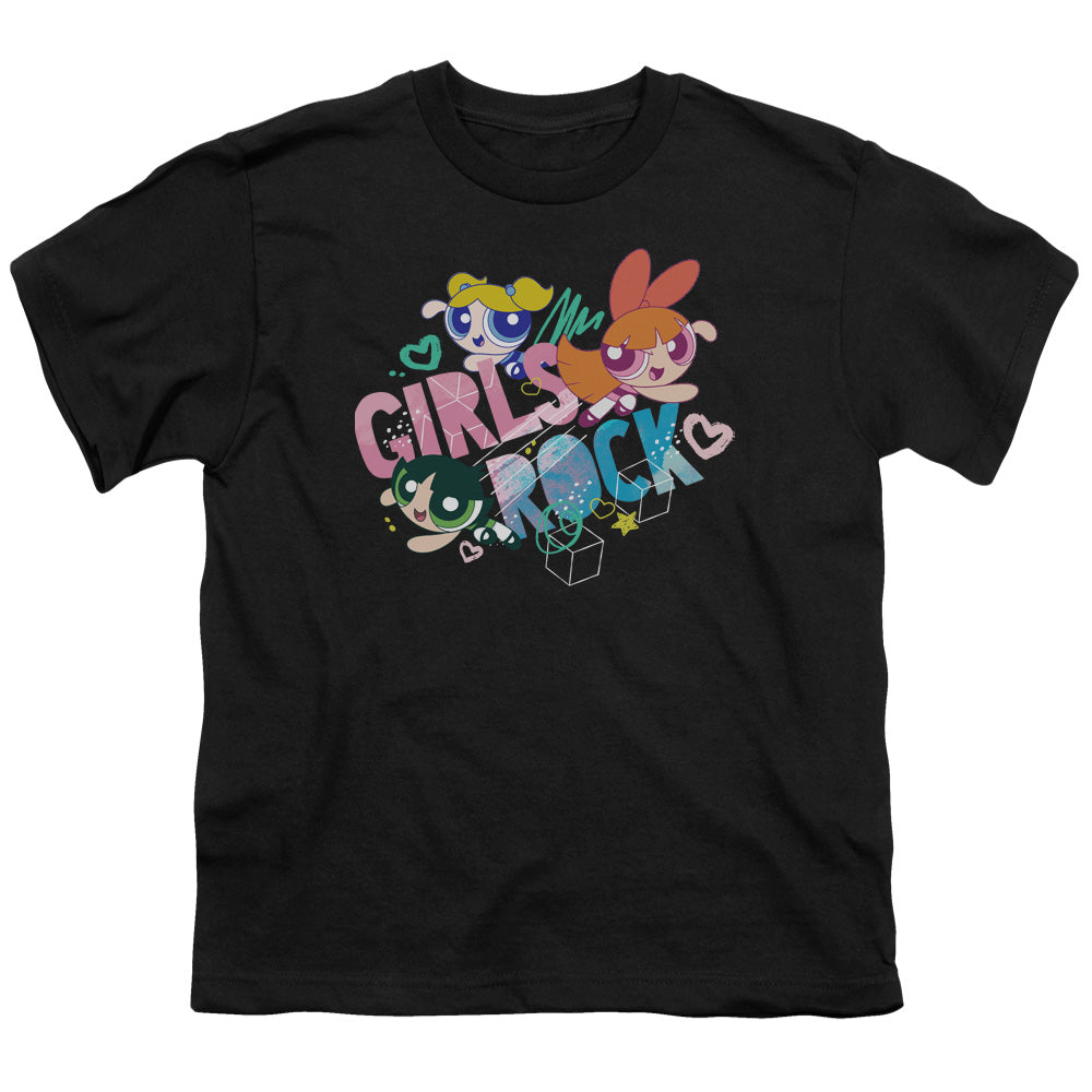 POWERPUFF GIRLS/GIRLS ROCK - S/S YOUTH 18/1 - BLACK