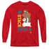 WE BARE BEARS/STACK GOALS - YOUTH LONG SLEEVE TEE - RED