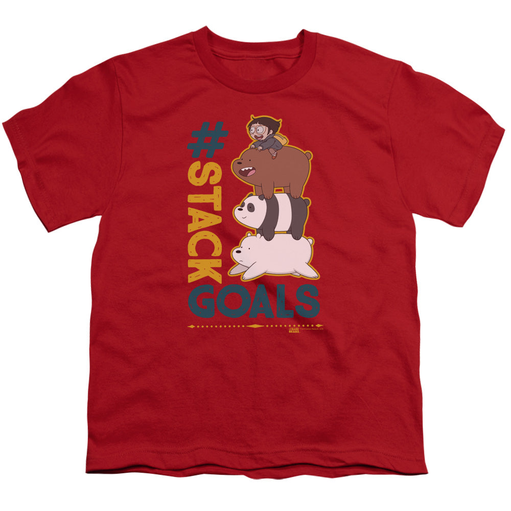 WE BARE BEARS/STACK GOALS - S/S YOUTH 18/1 - RED