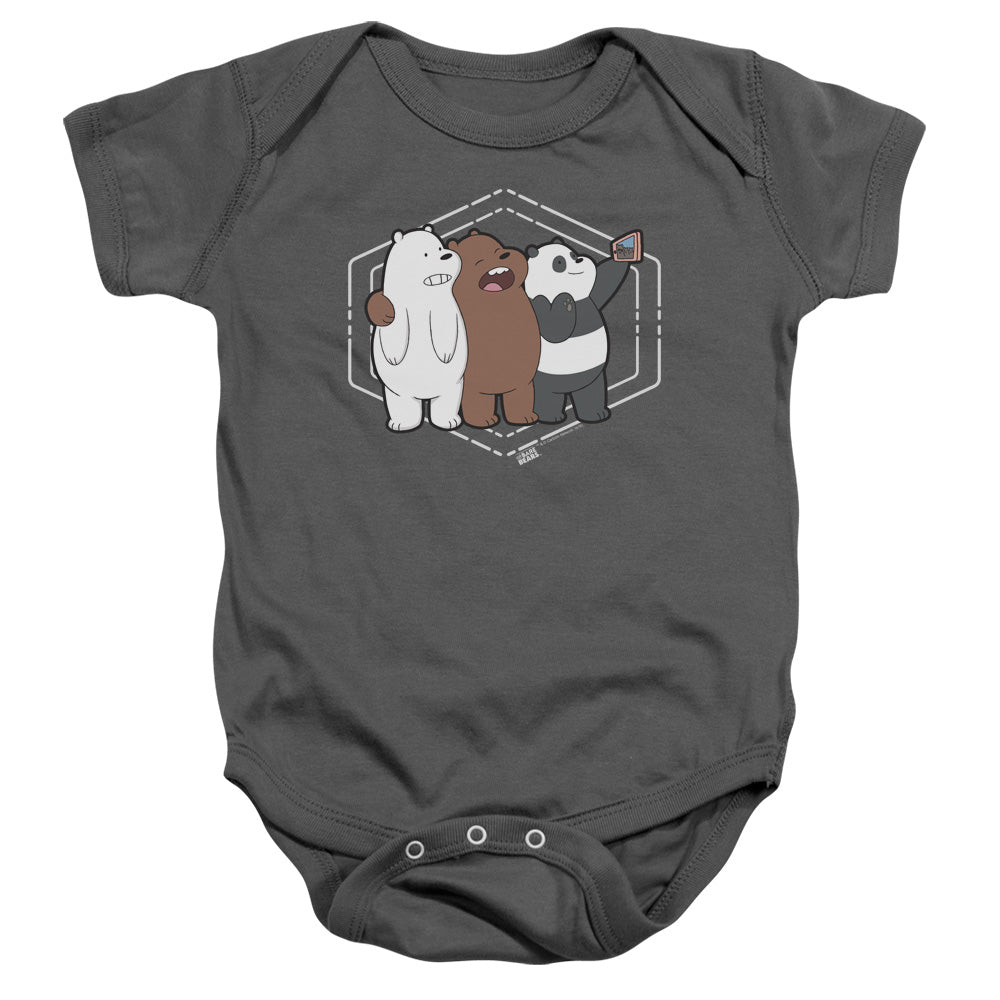 WE BARE BEARS/SELFIE - INFANT SNAPSUIT - CHARCOAL