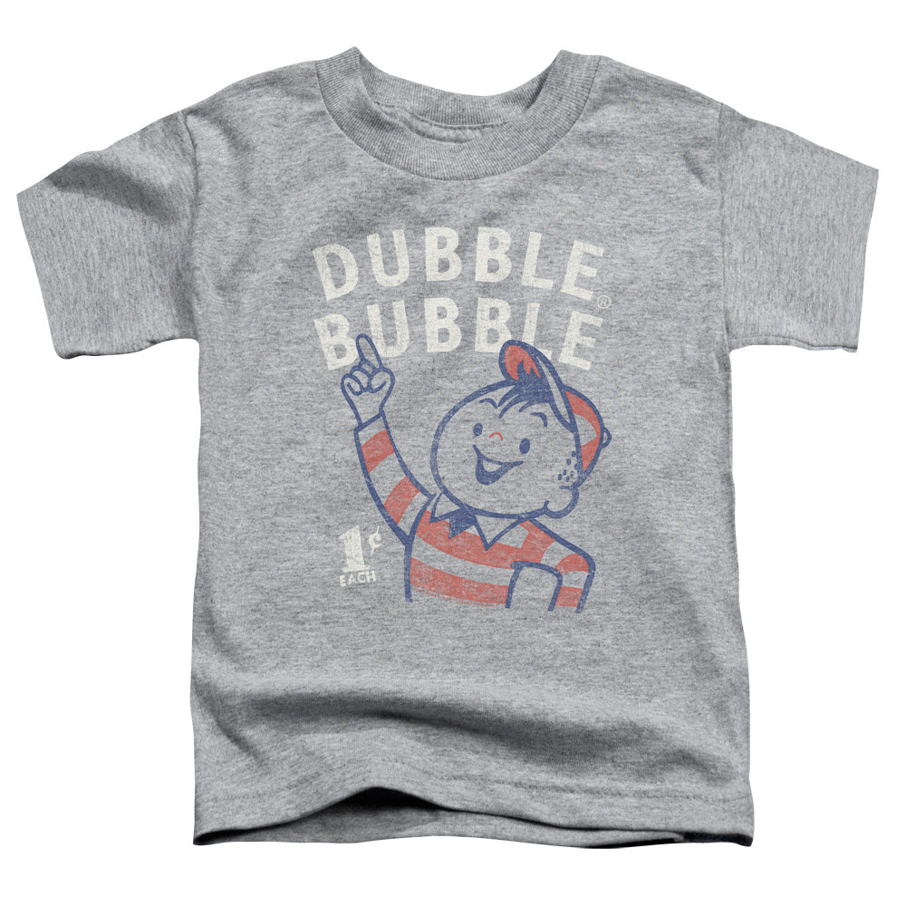 DUBBLE BUBBLE/POINTING - S/S TODDLER TEE - ATHLETIC HEATHER