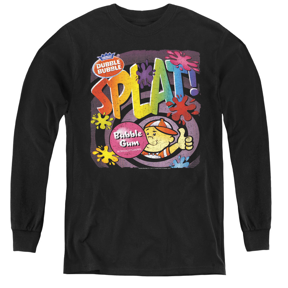 DUBBLE BUBBLE/SPLAT GUM - YOUTH LONG SLEEVE TEE - BLACK