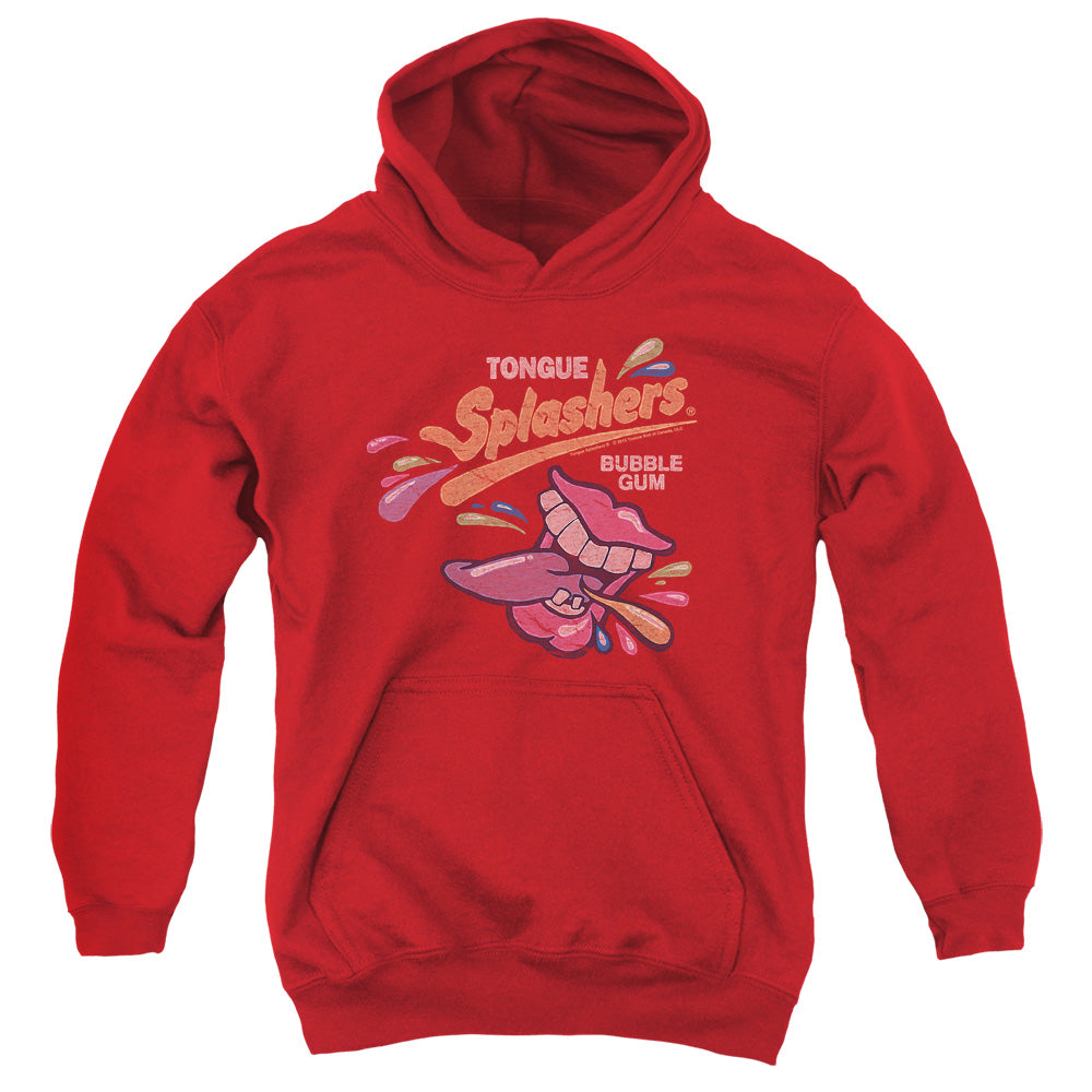 DUBBLE BUBBLE/DISTRESS LOGO - YOUTH PULLOVER HOODIE - RED