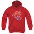 DUBBLE BUBBLE/DISTRESS LOGO - YOUTH PULLOVER HOODIE - RED