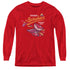 DUBBLE BUBBLE/DISTRESS LOGO - YOUTH LONG SLEEVE TEE - RED