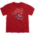 DUBBLE BUBBLE/DISTRESS LOGO - S/S YOUTH 18/1 - RED