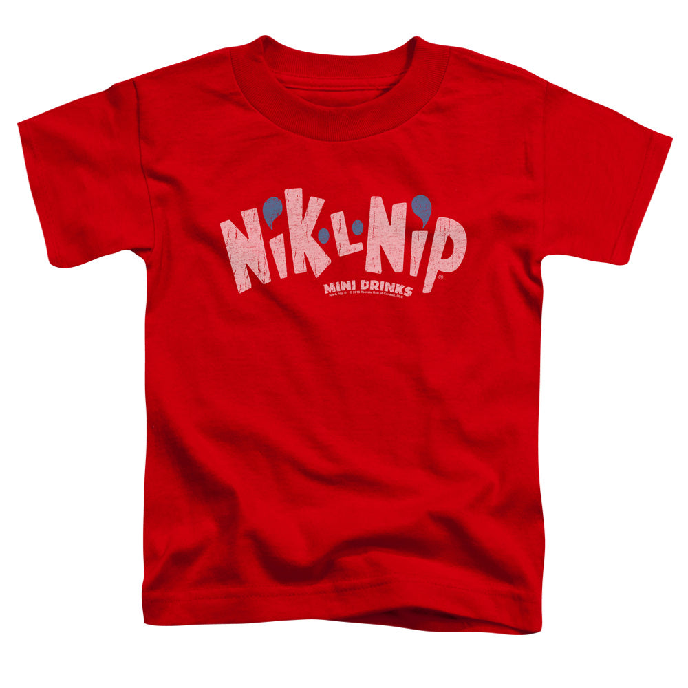 DUBBLE BUBBLE/DISTRESSED LOGO - S/S TODDLER TEE - RED