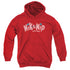 DUBBLE BUBBLE/DISTRESSED LOGO - YOUTH PULLOVER HOODIE - RED