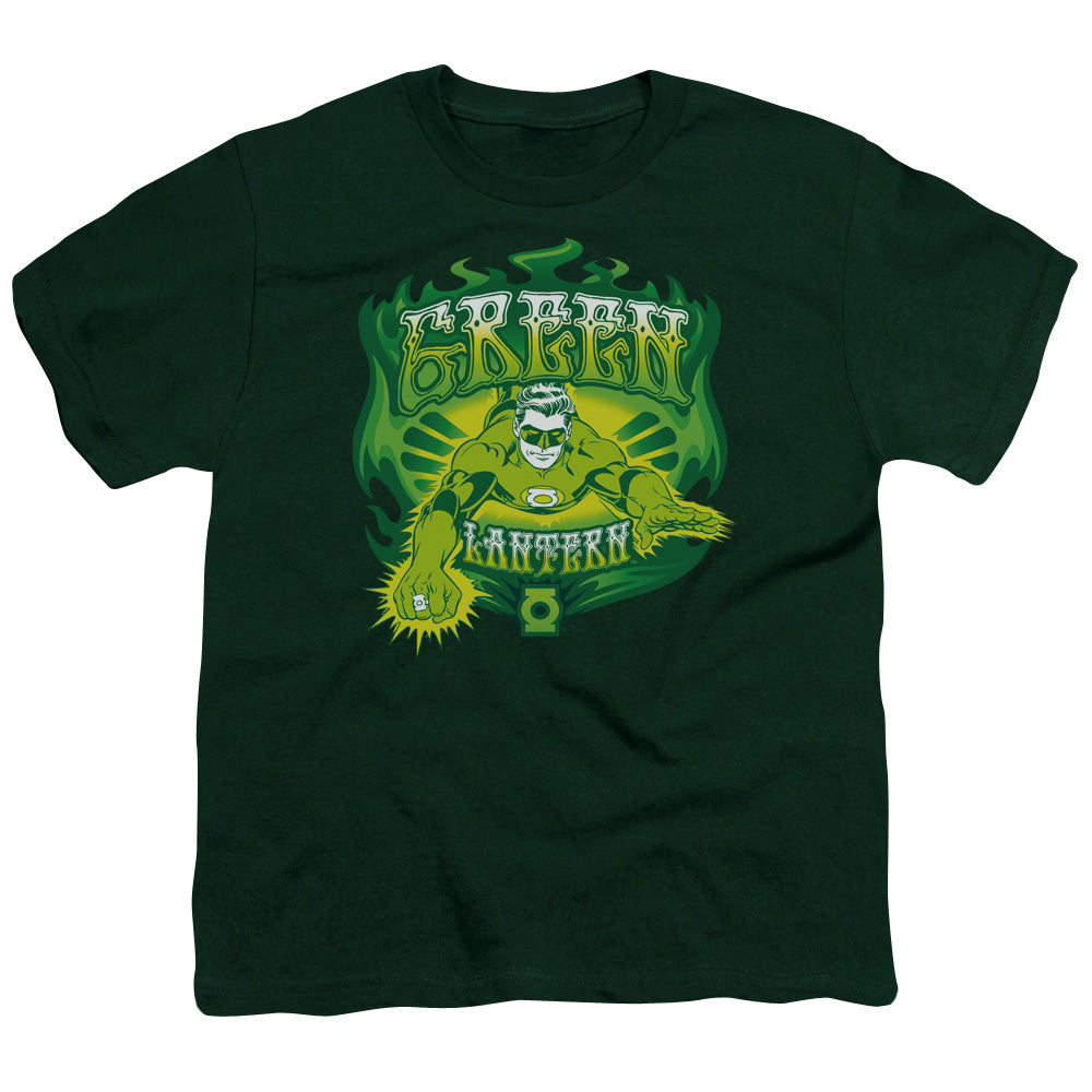 DC/GREEN FLAMES - S/S YOUTH 18/1 - HUNTER GREEN