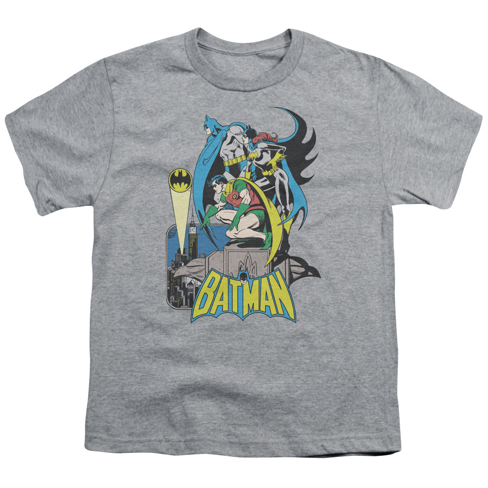 DC BATMAN/HEROIC TRIO - S/S YOUTH 18/1 - ATHLETIC HEATHER