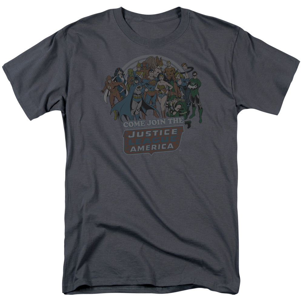 DC/JOIN THE JUSTICE LEAGUE - S/S ADULT 18/1 - CHARCOAL
