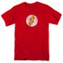 DC FLASH/FLASH LOGO DISTRESSED - S/S ADULT 18/1 - RED